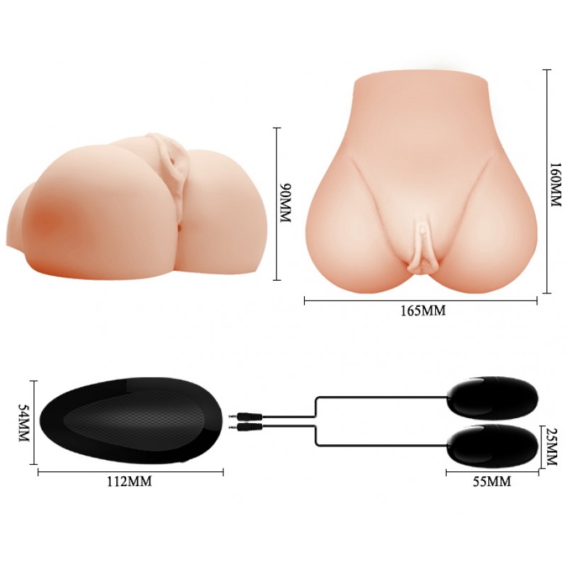 Мастурбатор реалистик CRAZY BULL попка и вагина с вибрацией