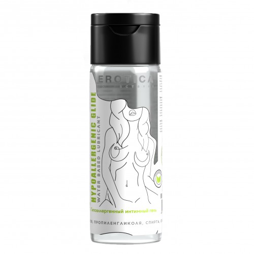 Гель Гипоаллергенный Erotica Hypoallergenic glide 200 мл  Гель Гипоаллергенный Erotica Hypoallergenic glide 200 мл